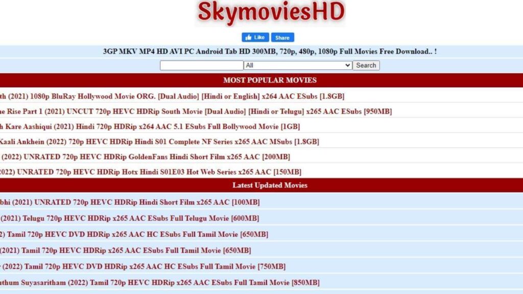 SkymoviesHD 2022 Download Full Bollywood & Hollywood Movies 2 Skymovieshd website